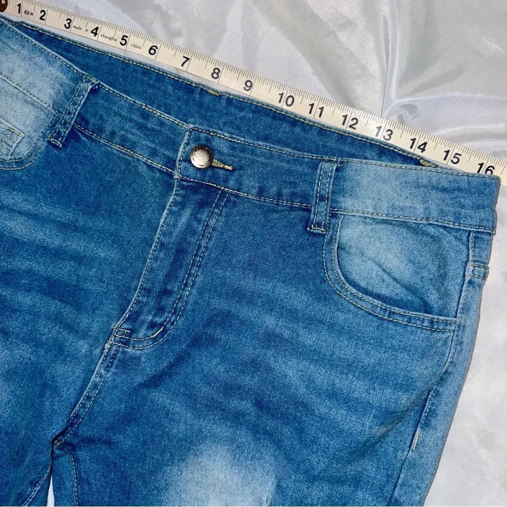 American Flag Bell Bottom Blue Jeans Rock&Roll/CountryWestern Ladies 2XL/36W - Picture 4 of 6
